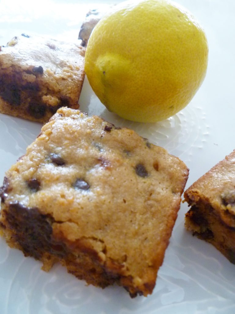 Lemon Chocolate Chip Blondies
