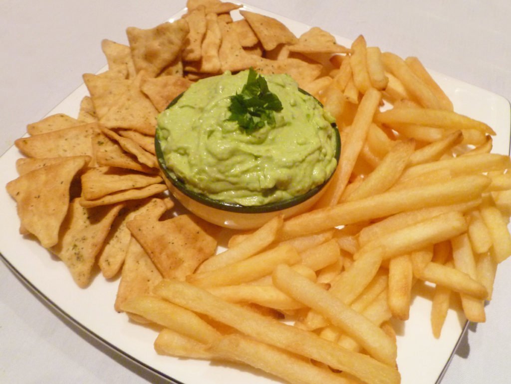 Avocado Cream Sauce Avocado Cream Sauce -- Rich and creamy avocado sauce perfect for tortilla chips, salmon, chicken, steak, or french fries. | thishappymommy.com