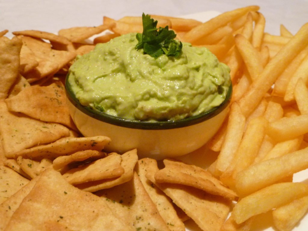 Avocado Cream Sauce Avocado Cream Sauce -- Rich and creamy avocado sauce perfect for tortilla chips, salmon, chicken, steak, or french fries. | thishappymommy.com