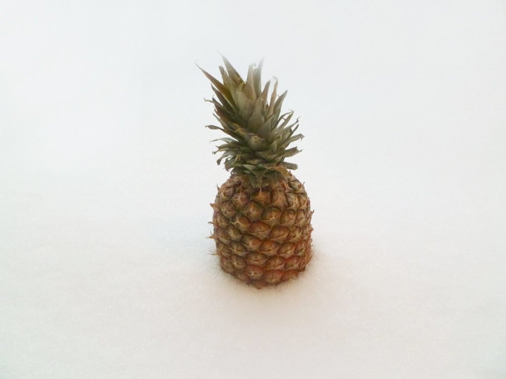 Pineapple in the Snow -- Give your guacamole a boost of tropical fresh flavour. With avocados, pineapple, red onions, lime juice and cilantro, this sweet and savoury guacamole is a real crowd pleaser. | thishappymommy.com